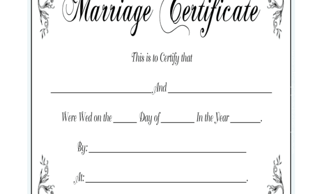 Marriage Certificate - Fill Online, Printable, Fillable with regard to Blank Marriage Certificate Template