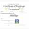 Marriage Certificate Template – Certificate Templates Regarding Blank Marriage Certificate Template