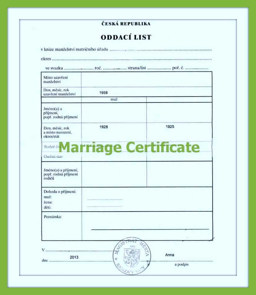 Marriage Certificate Translation With Marriage Certificate Translation