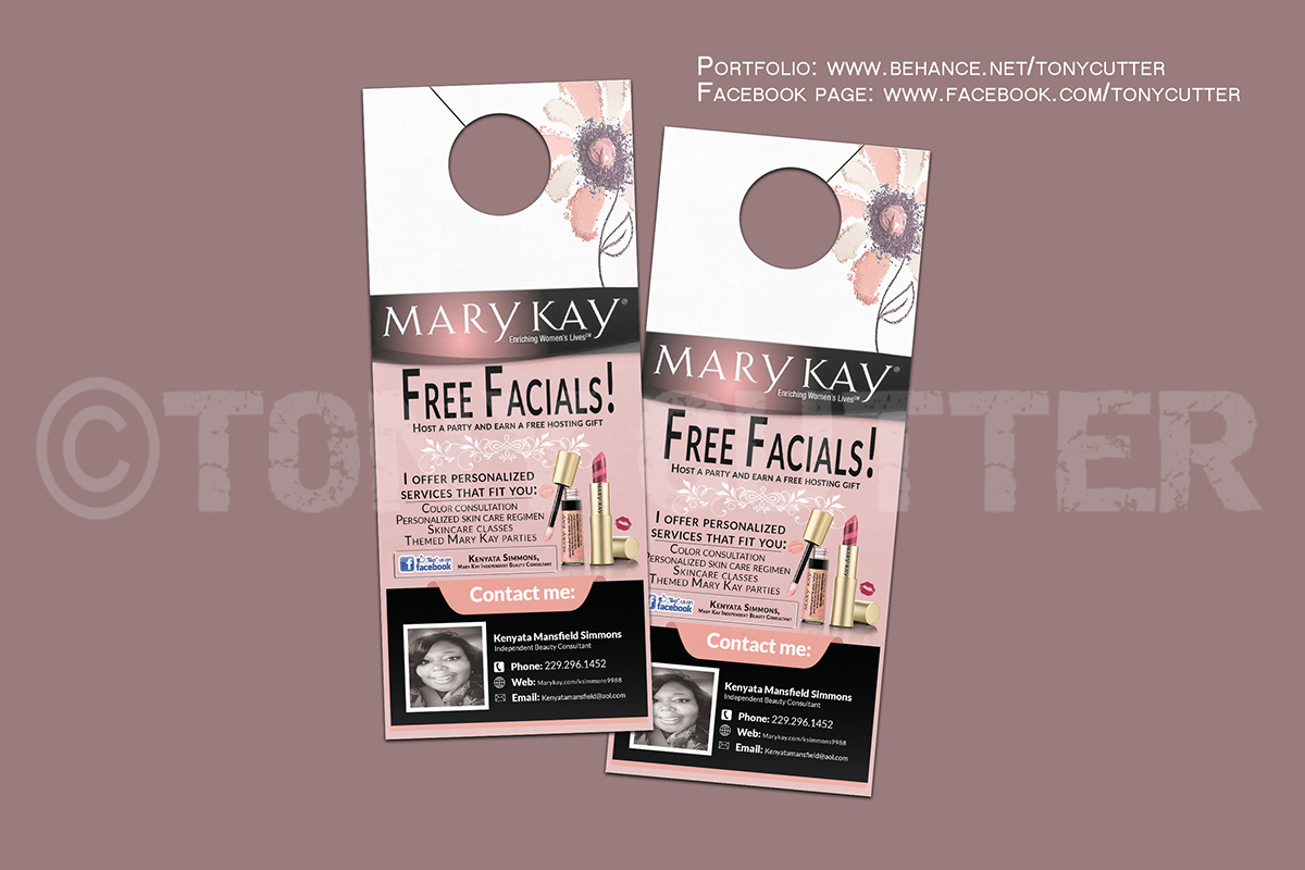 Mary Kay Door Hangers On Behance In Mary Kay Business Cards Templates Free
