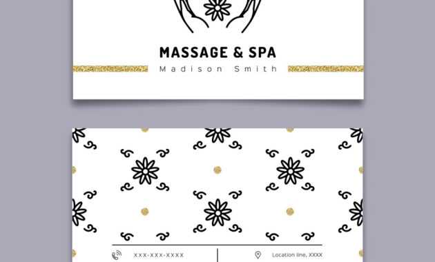 Massage And Spa Therapy Business Card Template with regard to Massage Therapy Business Card Templates