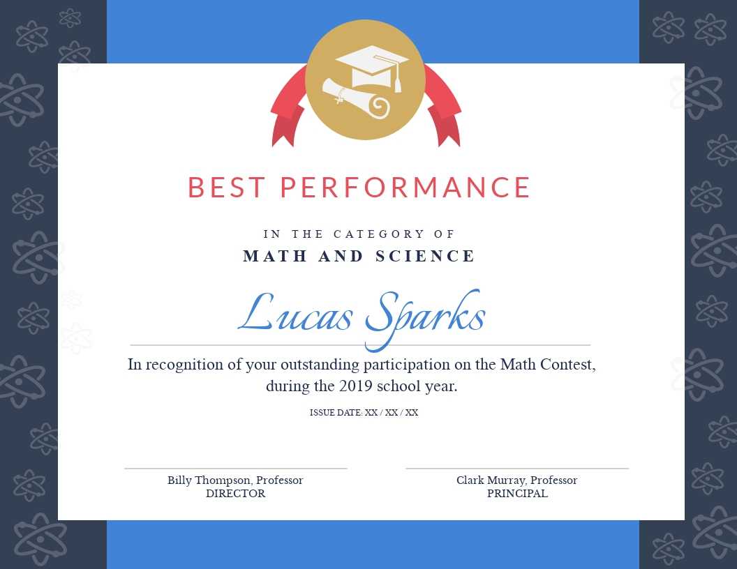 math-certificate-template