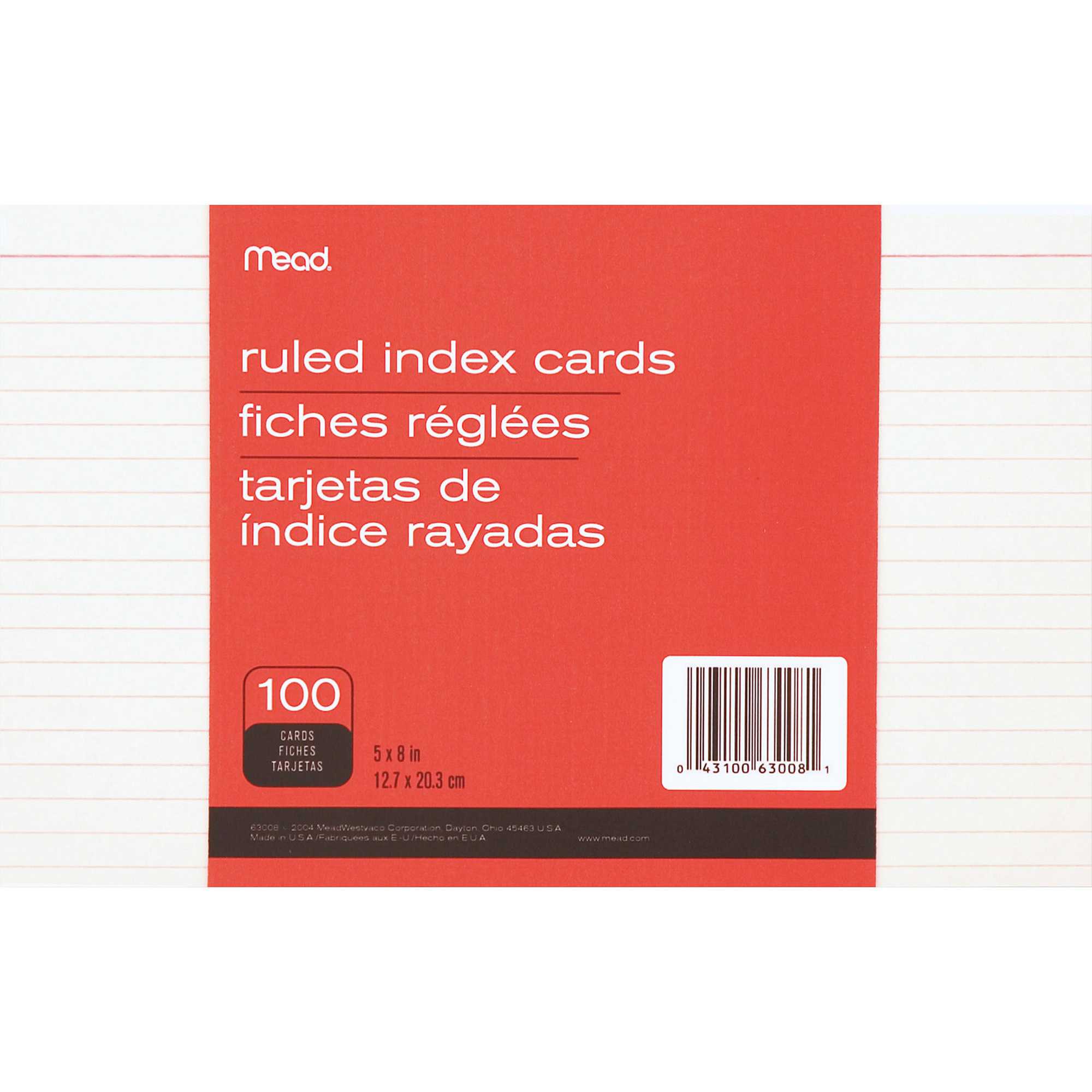 Mead Printable Index Card – The Knowledge Tree With 5 By 8 Index Card Template