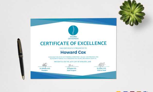 Medical Excellence Certificate Template regarding Indesign Certificate Template
