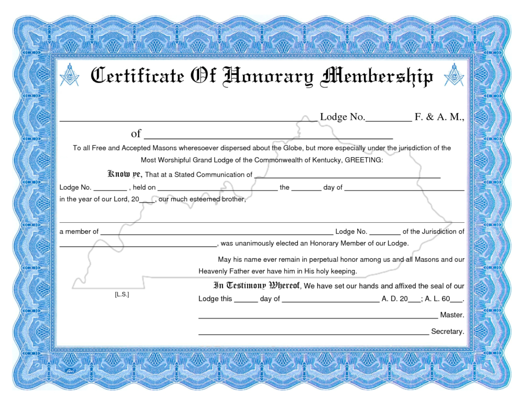 Membership Certificate Template | Certificate Templates In Life Membership Certificate Templates