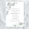 Memorial Service Invitation Templates Eucalyptus Greenery With Celebrate It Templates Place Cards