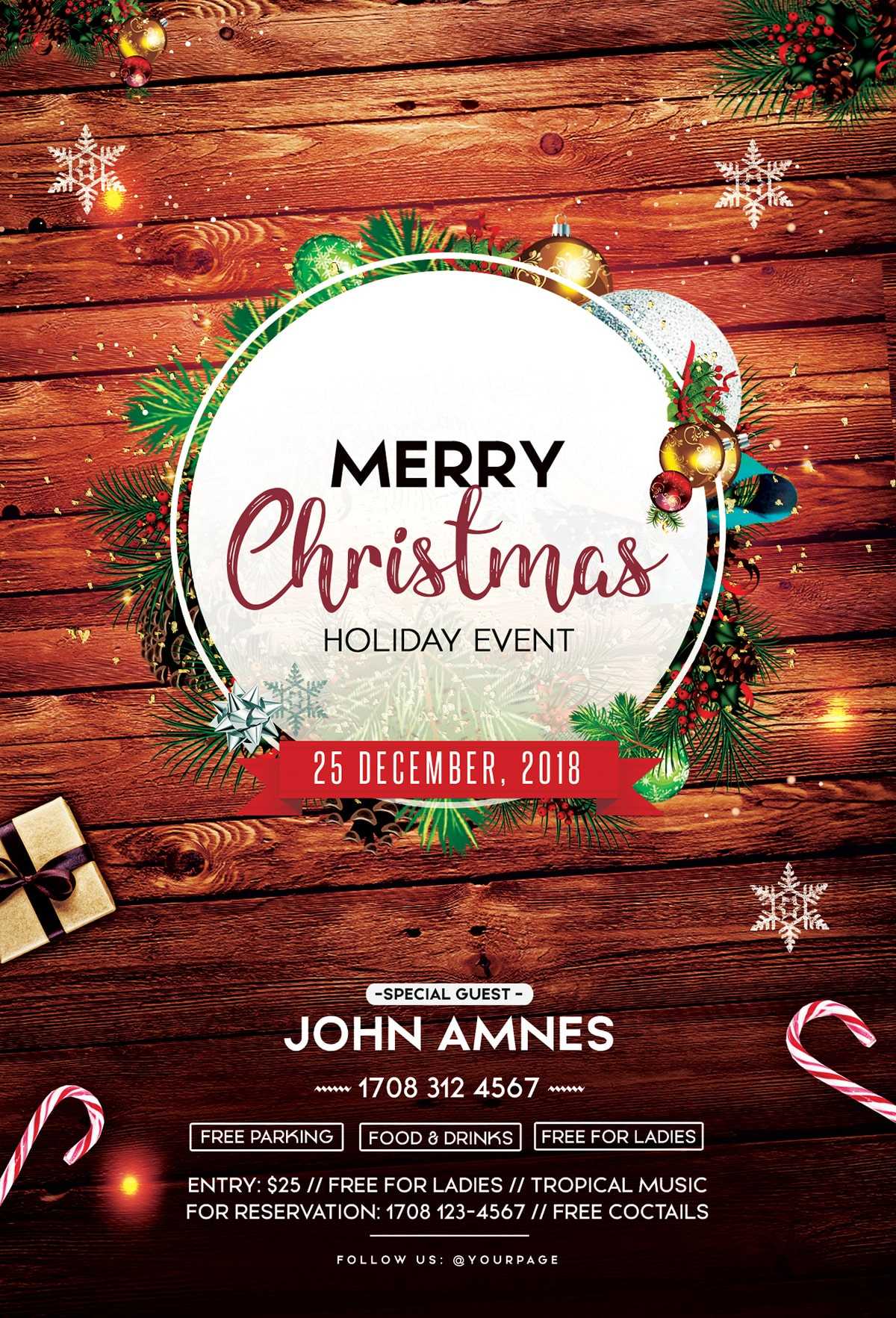 christmas flyer 2018 free download adobe illustrator