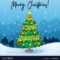 Merry Christmas Card Template With Christmas Tree In Adobe Illustrator Christmas Card Template