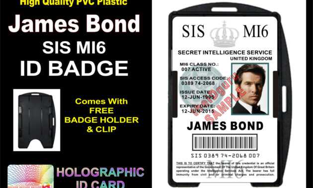 Mi6 Id Card Template ] - James Bond 007 Mi5 Id Badge Card Gt with Mi6 Id Card Template
