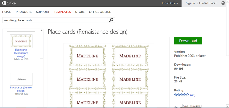 Microsoft Office Place Card Template – Tunu.redmini.co pertaining to Amscan Imprintable Place ...