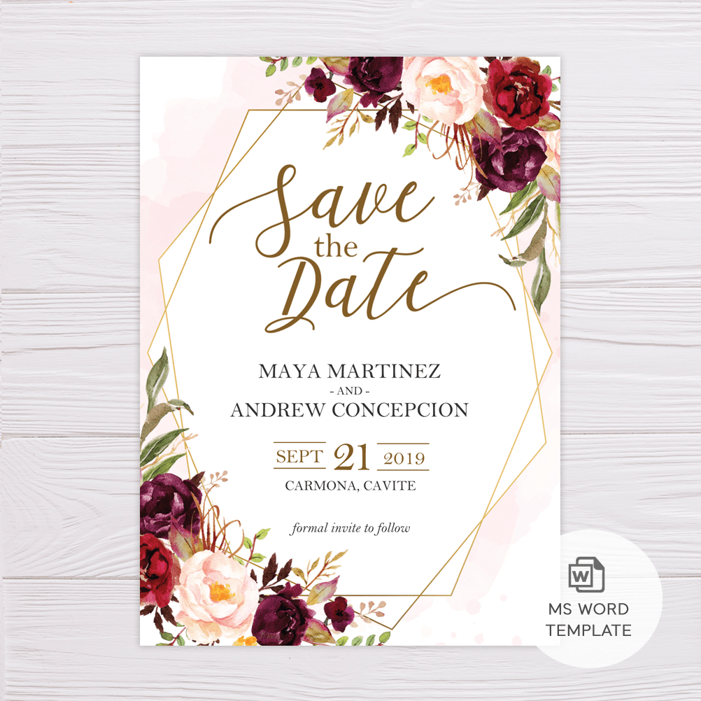  Microsoft Word Save The Date Templates Colona rsd7 With Regard To 