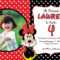 Minnie Mouse Photo Invitation Card Template Throughout Minnie Mouse Card Templates