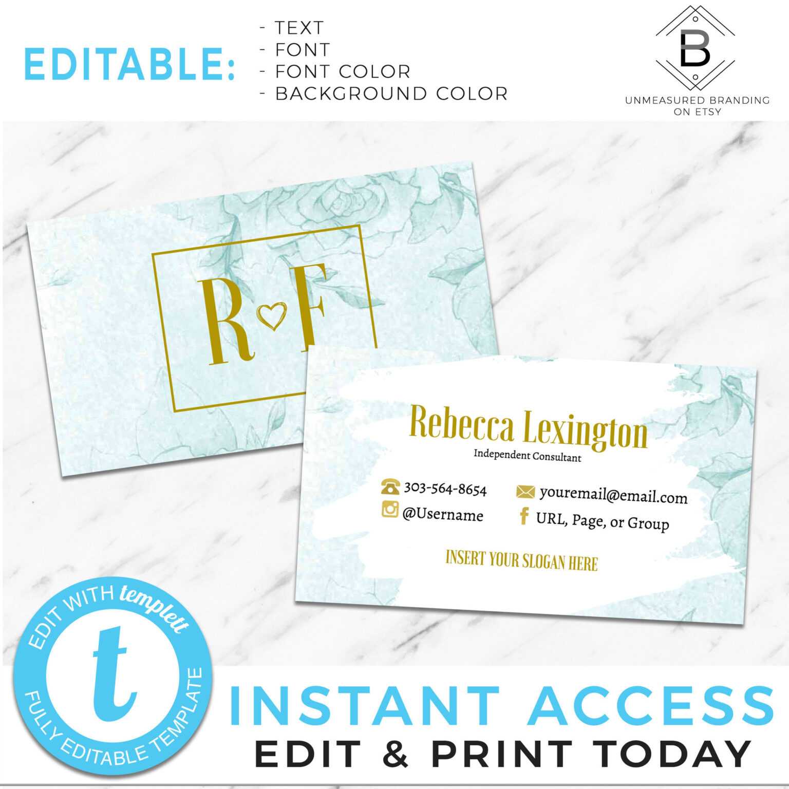 Rodan And Fields Business Card Template - Great Sample Templates