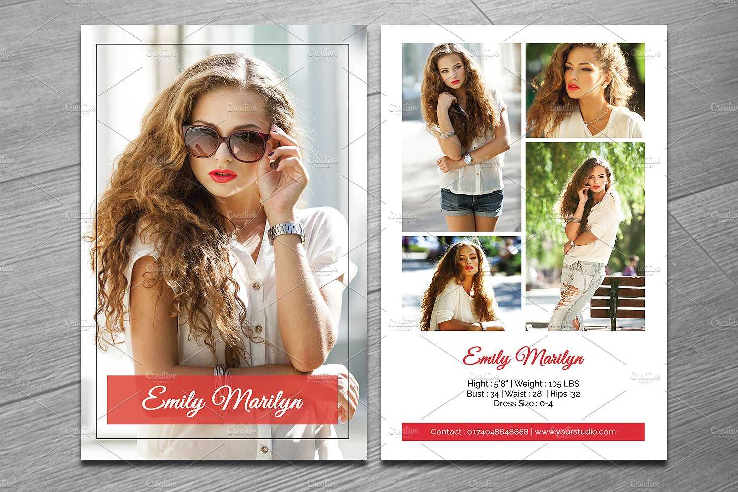 Modeling Comp Card Template – Sistec Inside Comp Card Template Download