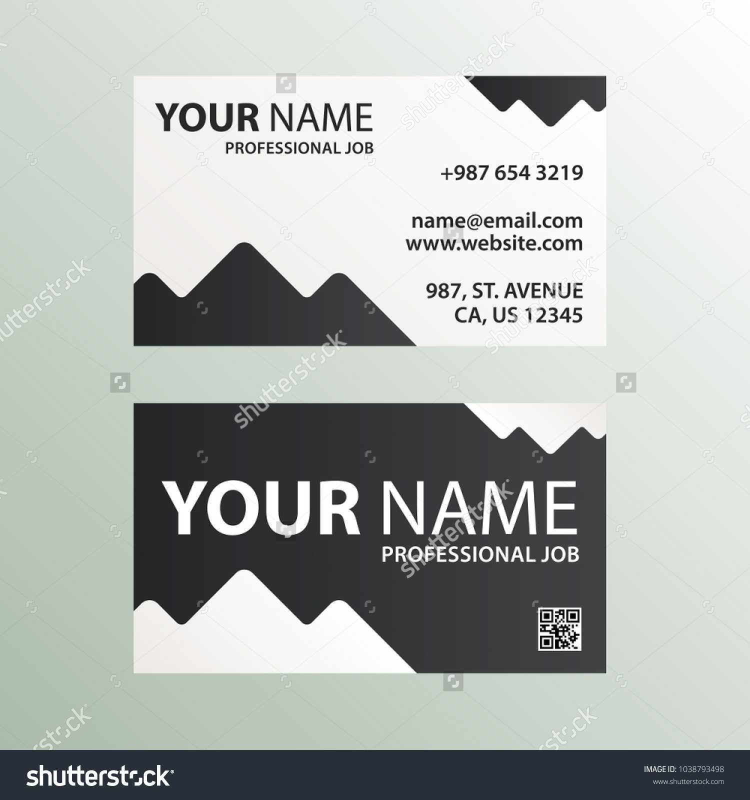 Modern Abstract Business Card Design Template Stock Vector For Qr Code Business Card Template