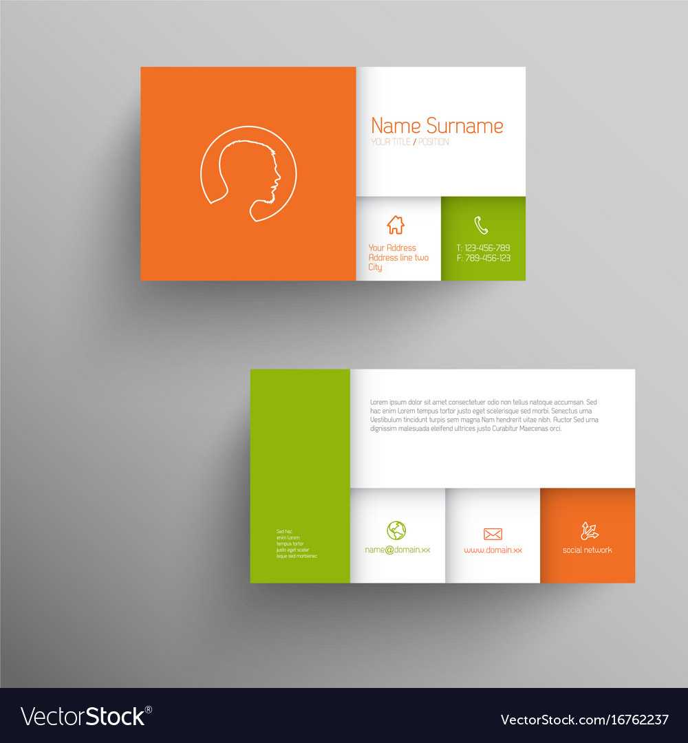 Modern Business Card Template With Flat Mobile With Regard To Adobe Illustrator Business Card Template