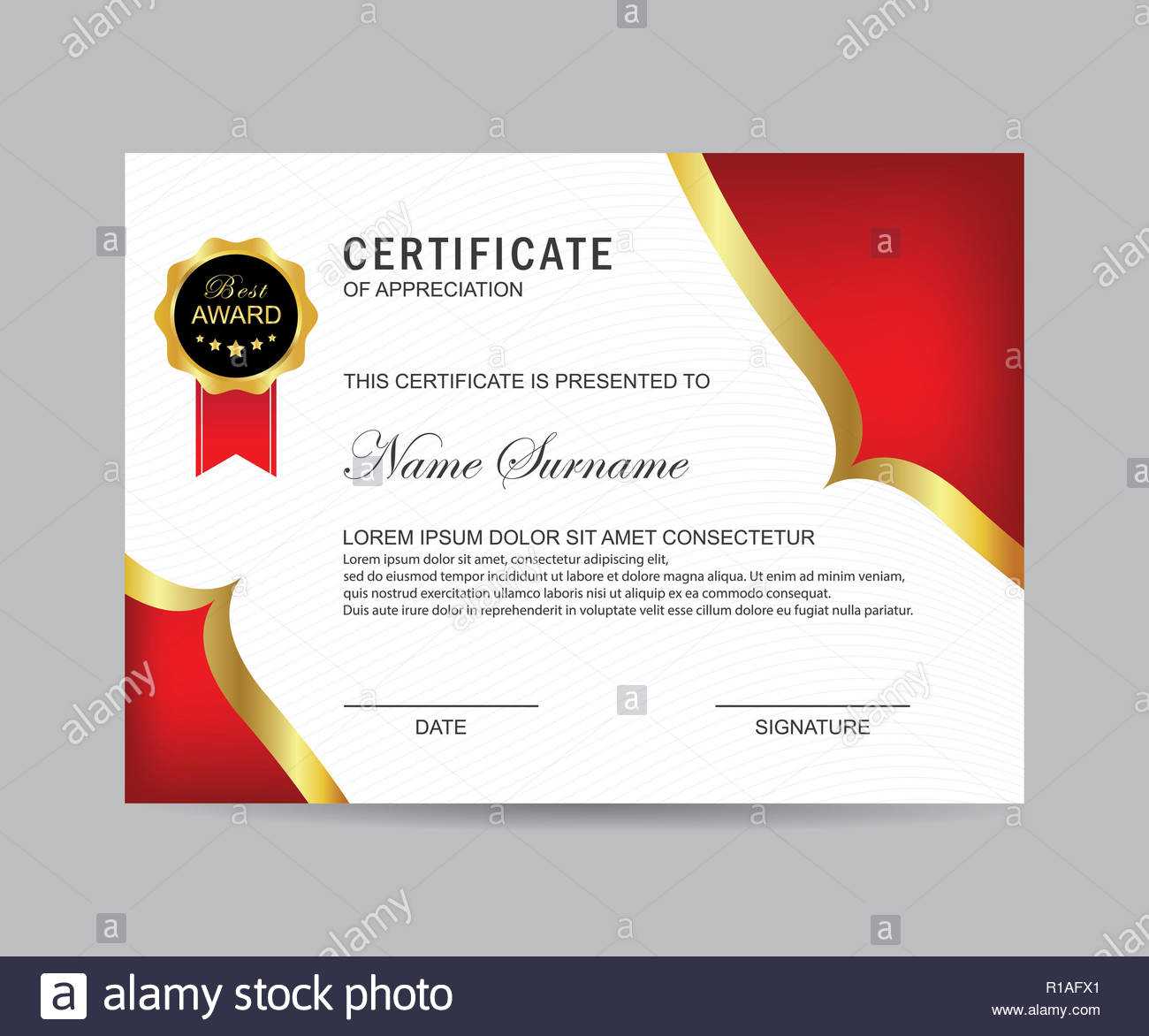 Modern Certificate Template And Background Stock Photo Throughout Life Saving Award Certificate Template