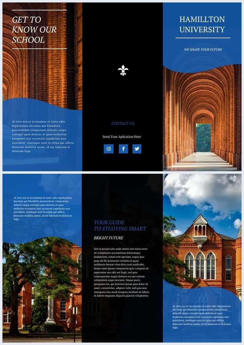 Modern College Tri Fold Brochure Template – Flipsnack In Tri Fold School Brochure Template