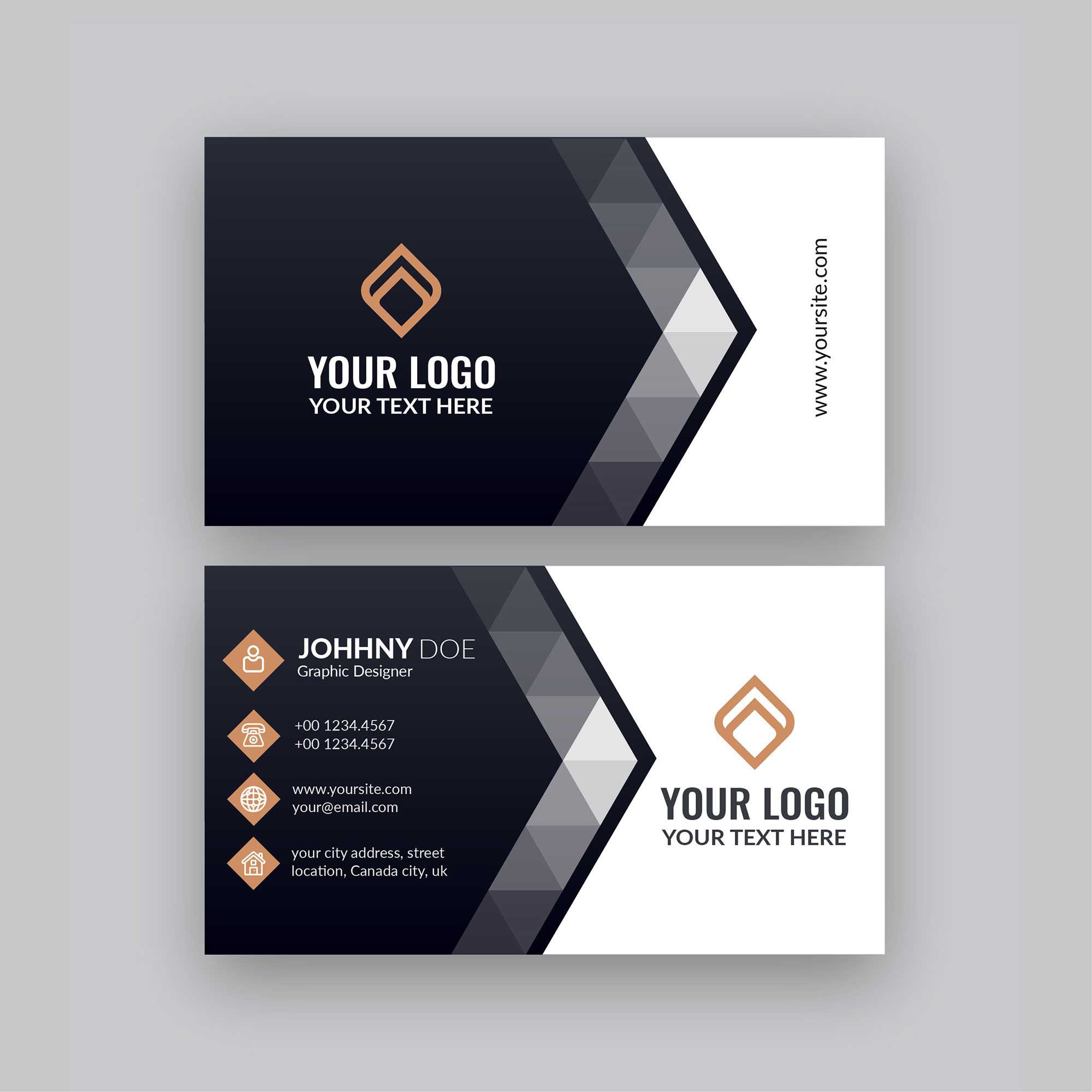 Modern Company Visiting Card Template Free Business Card Within 