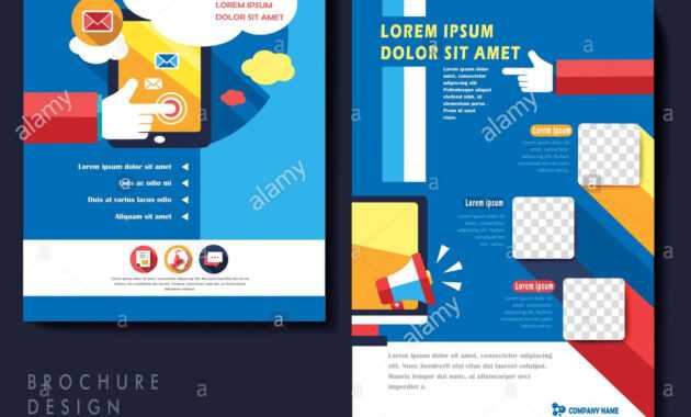 Modern Flat Design Flyer Template For Social Media Concept with Social Media Brochure Template