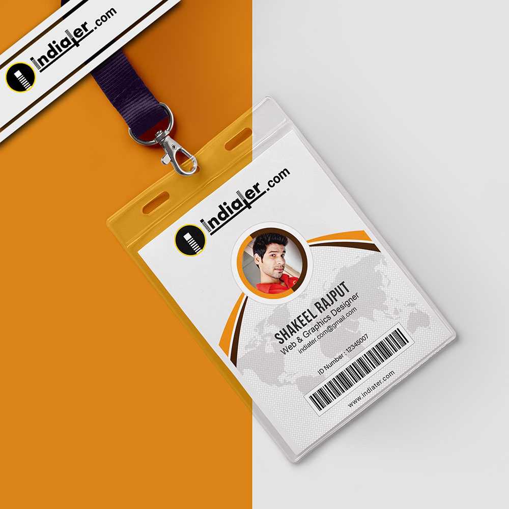 Modern Office Identity Card Free Psd Template – Indiater Throughout Id Card Design Template Psd Free Download