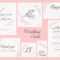 Modern Pink Wedding Suite Collection Card Templates With Pink.. Intended For Table Name Card Template