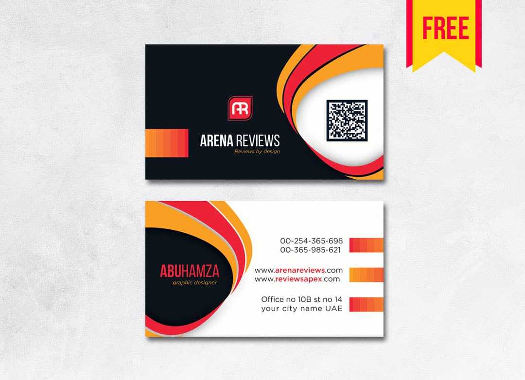Modern Professional Business Card – Free Download | Arenareviews Within Visiting Card Templates Download