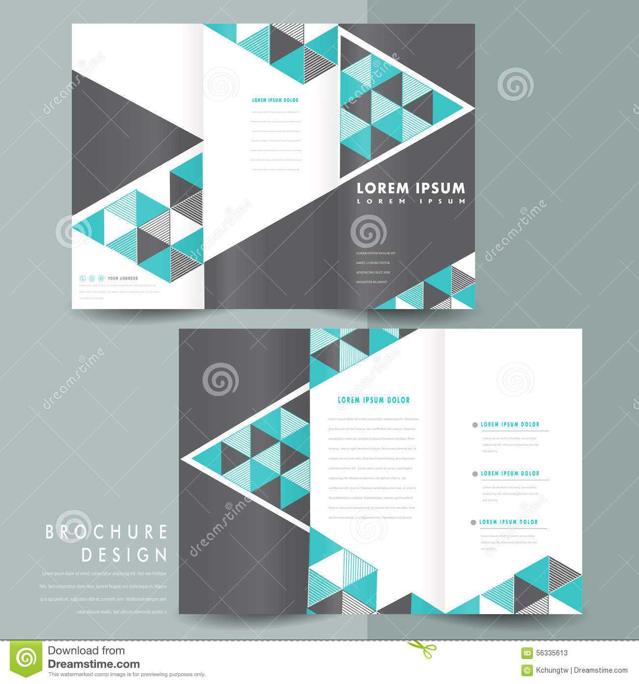 Modern Tri Fold Brochure Template Design Stock Vector Throughout 3 Fold Brochure Template Free Download