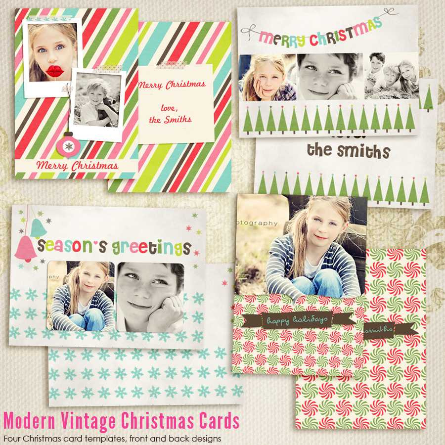 Modern Vintage Christmas Card Templates For Photographers With Regard To Free Photoshop Christmas Card Templates For Photographers