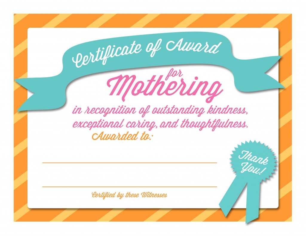 Mother S Day Certificates To Print – Colona.rsd7 With Regard To Player Of The Day Certificate Template