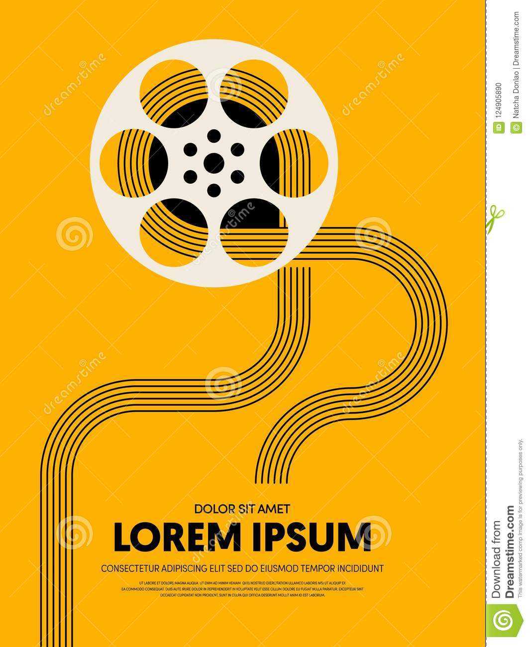 Movie And Film Festival Poster Template Design Modern Retro Regarding Film Festival Brochure Template