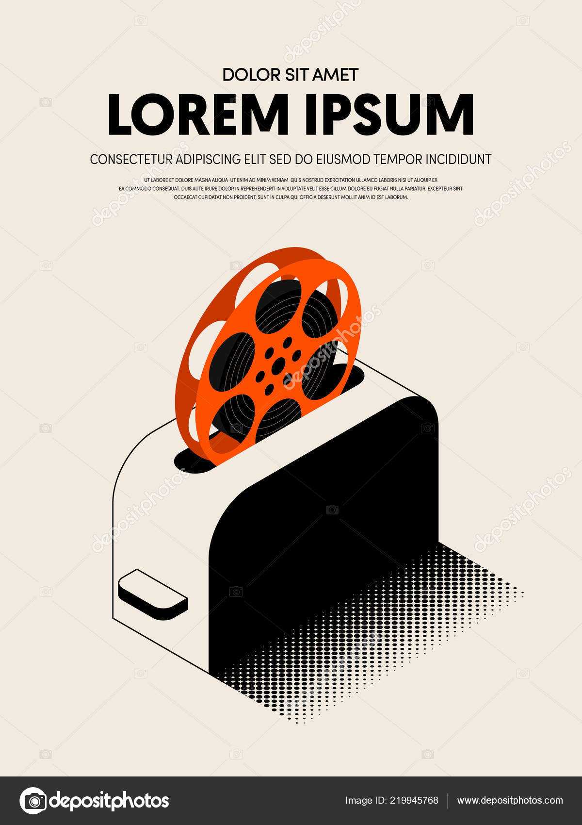 Movie Film Festival Poster Template Design Modern Retro Throughout Film Festival Brochure Template