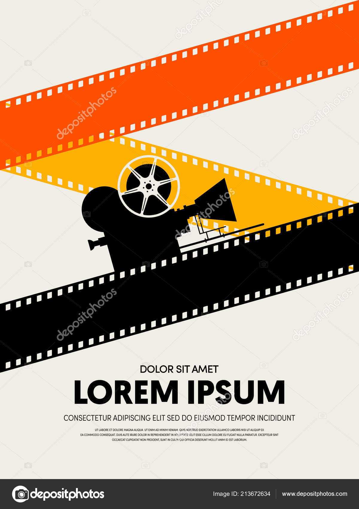 Movie Film Festival Poster Template Design Modern Retro With Film Festival Brochure Template