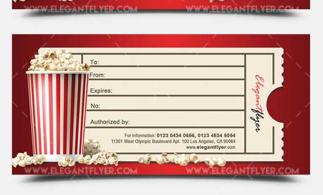 Movie Gift Certificate Psd Printable for Movie Gift Certificate Template