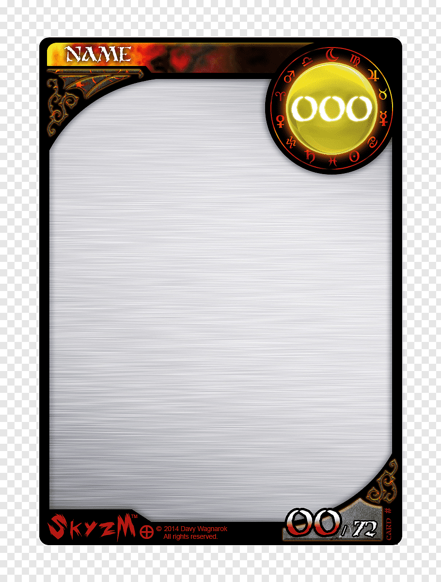 Multicolored Game Card Template, Template Collectable Inside Blank Magic Card Template