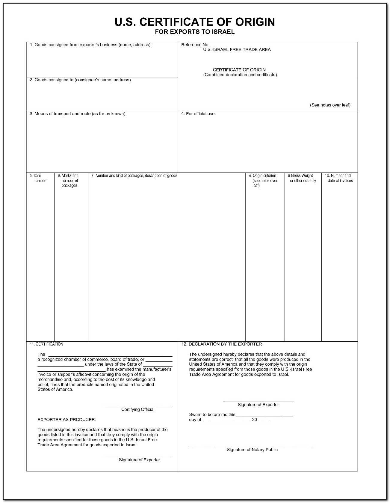 Nafta Certificate Of Origin Blank Form – Form : Resume Pertaining To Nafta Certificate Template