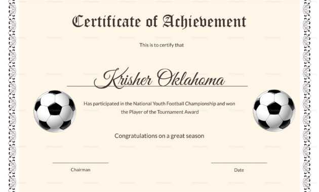 National Youth Football Certificate Template pertaining to Football Certificate Template