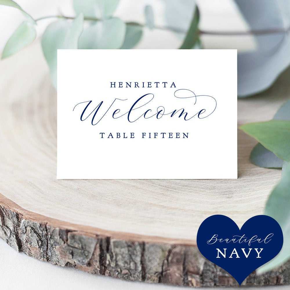 Navy Folded Place Cards Template, Printable Blue Place Cards Throughout Printable Escort Cards Template
