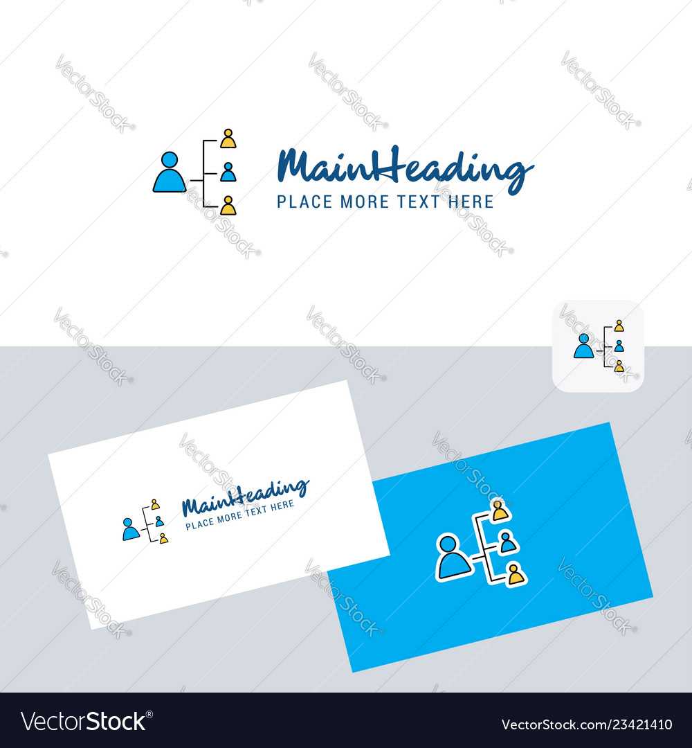 Networking Logotype With Business Card Template Vector Image For Networking Card Template