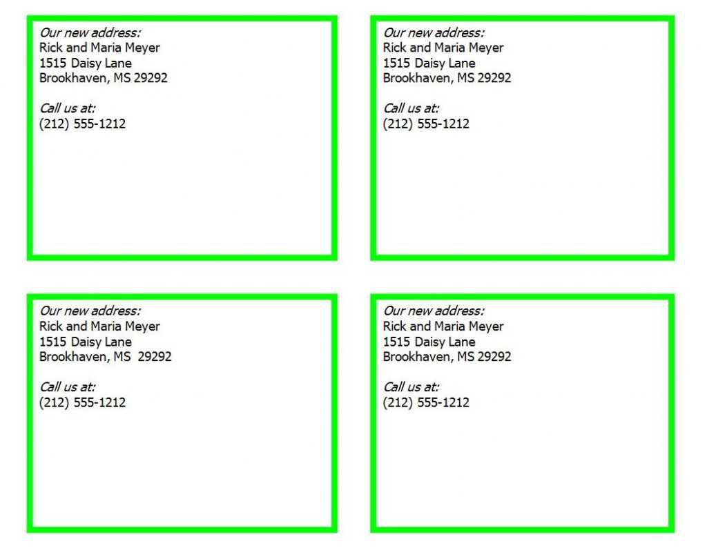 New Address Cards | New Address Card Template Throughout Moving House Cards Template Free