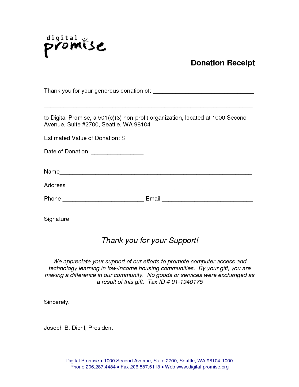 Non Profit Donation Receipt Form Template Example : V M D With Donation Card Template Free