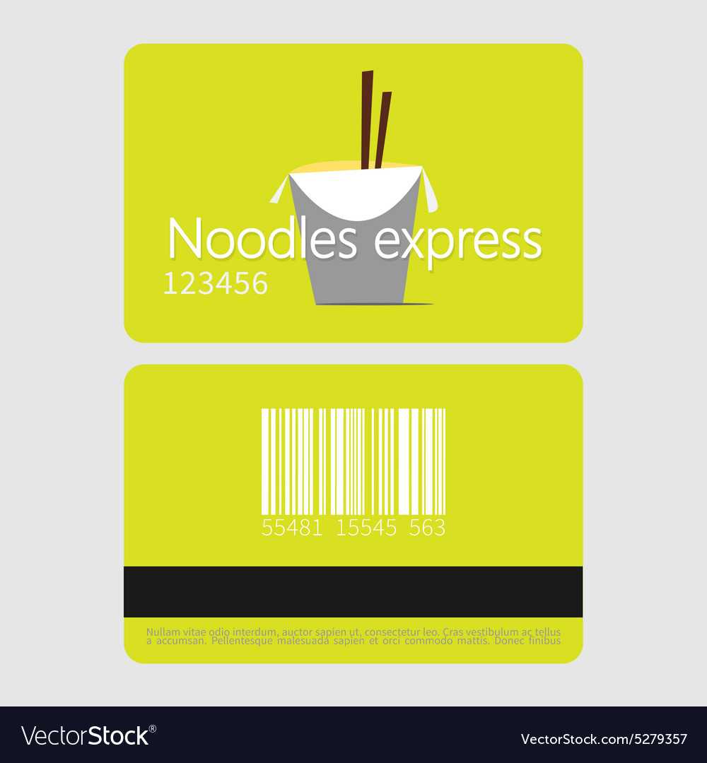 Noodles Restaurant Template Loyalty Card Design In Loyalty Card Design Template