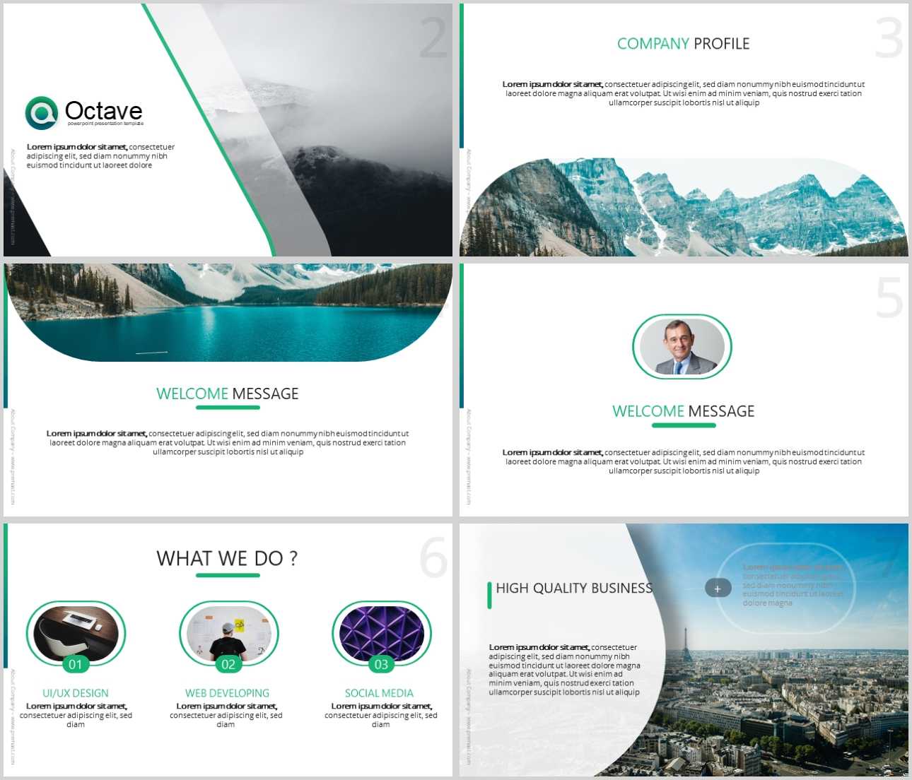Octave Free Powerpoint Presentation Template - Just Free Slides Within Tourism Powerpoint Template