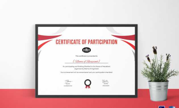 Participation Certificate For Running Template throughout Running Certificates Templates Free