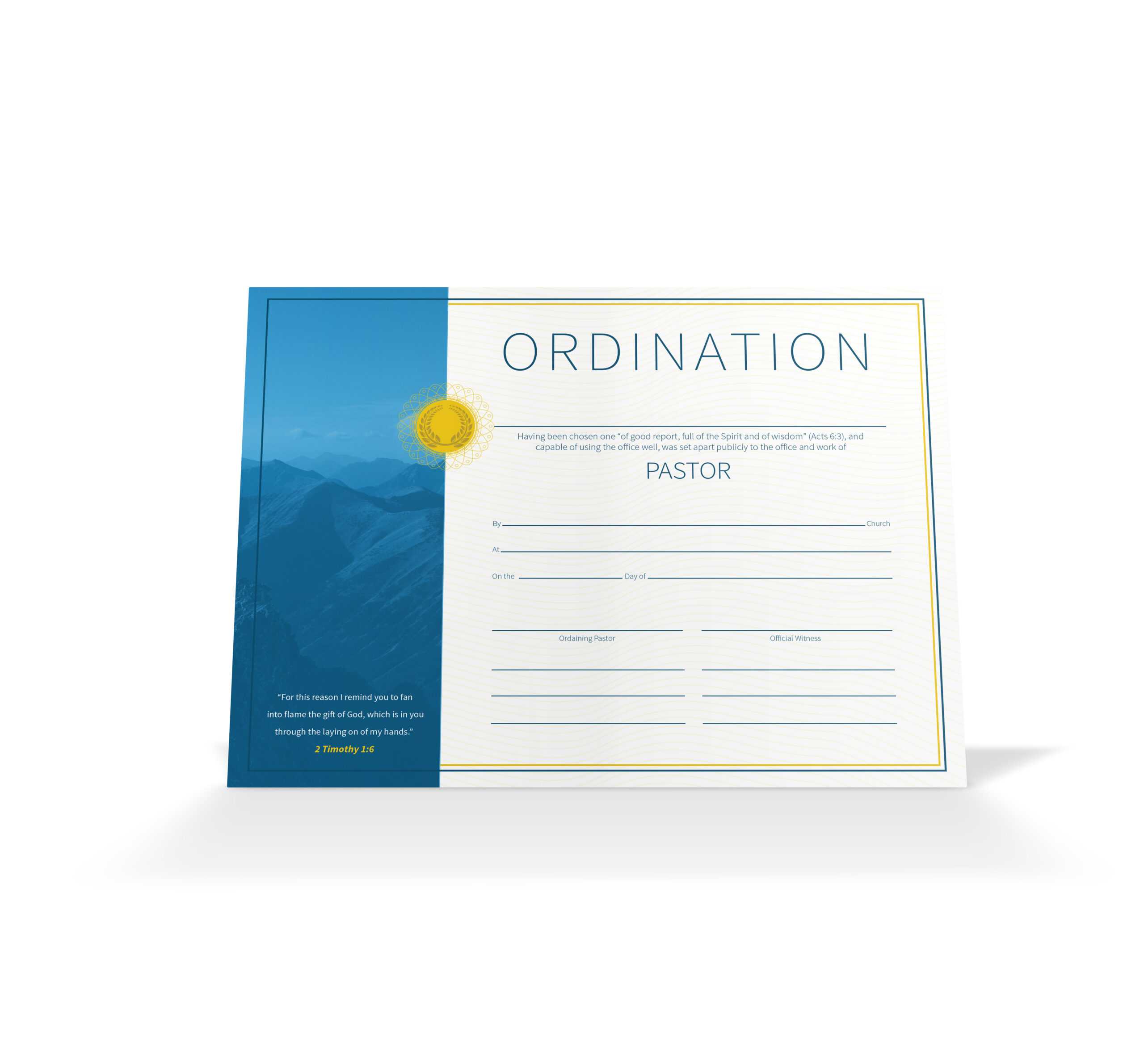 Ordination Certificate Templates