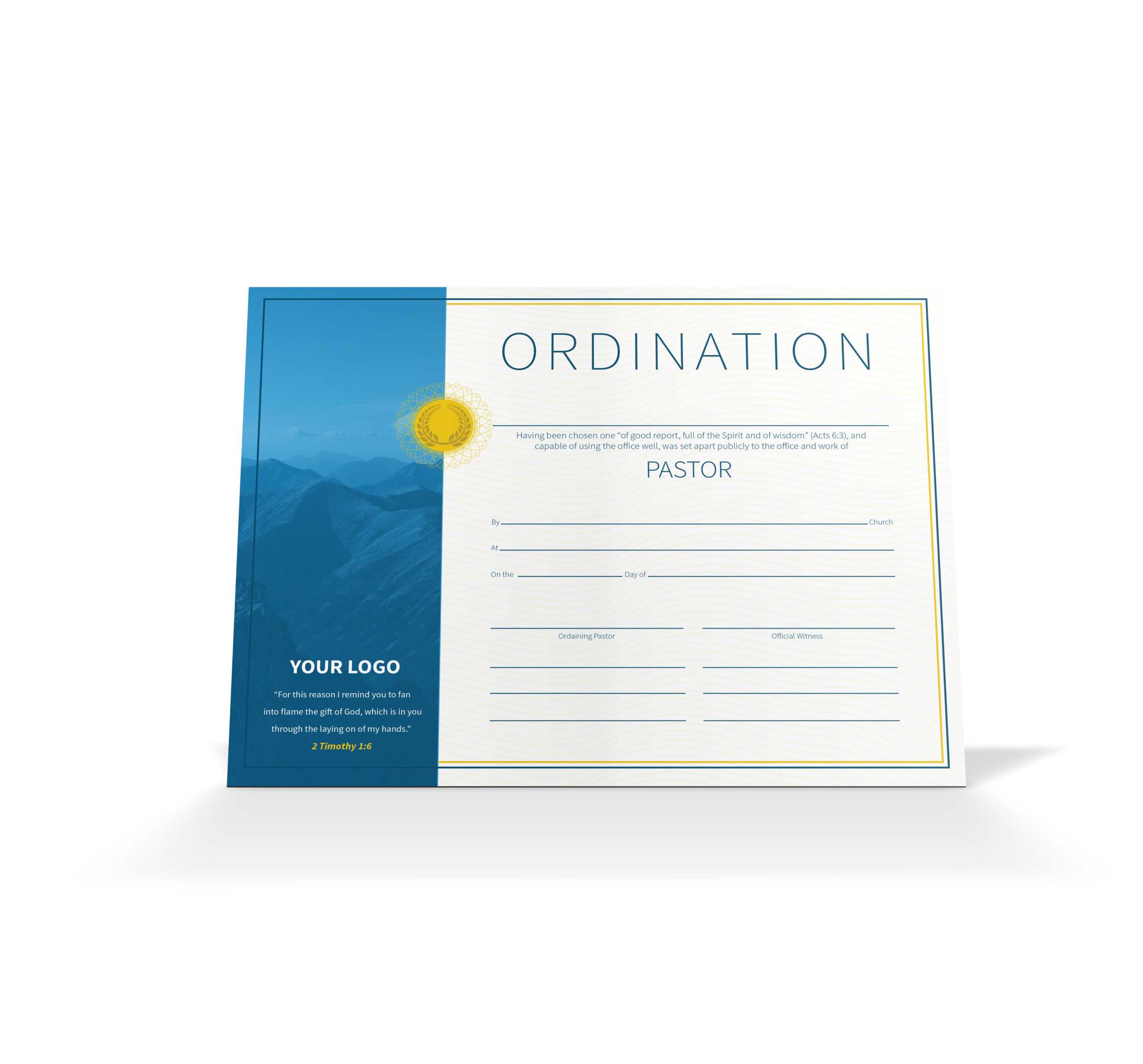 Pastor Ordination Certificate – Vineyard Digital Membership Within Certificate Of Ordination Template