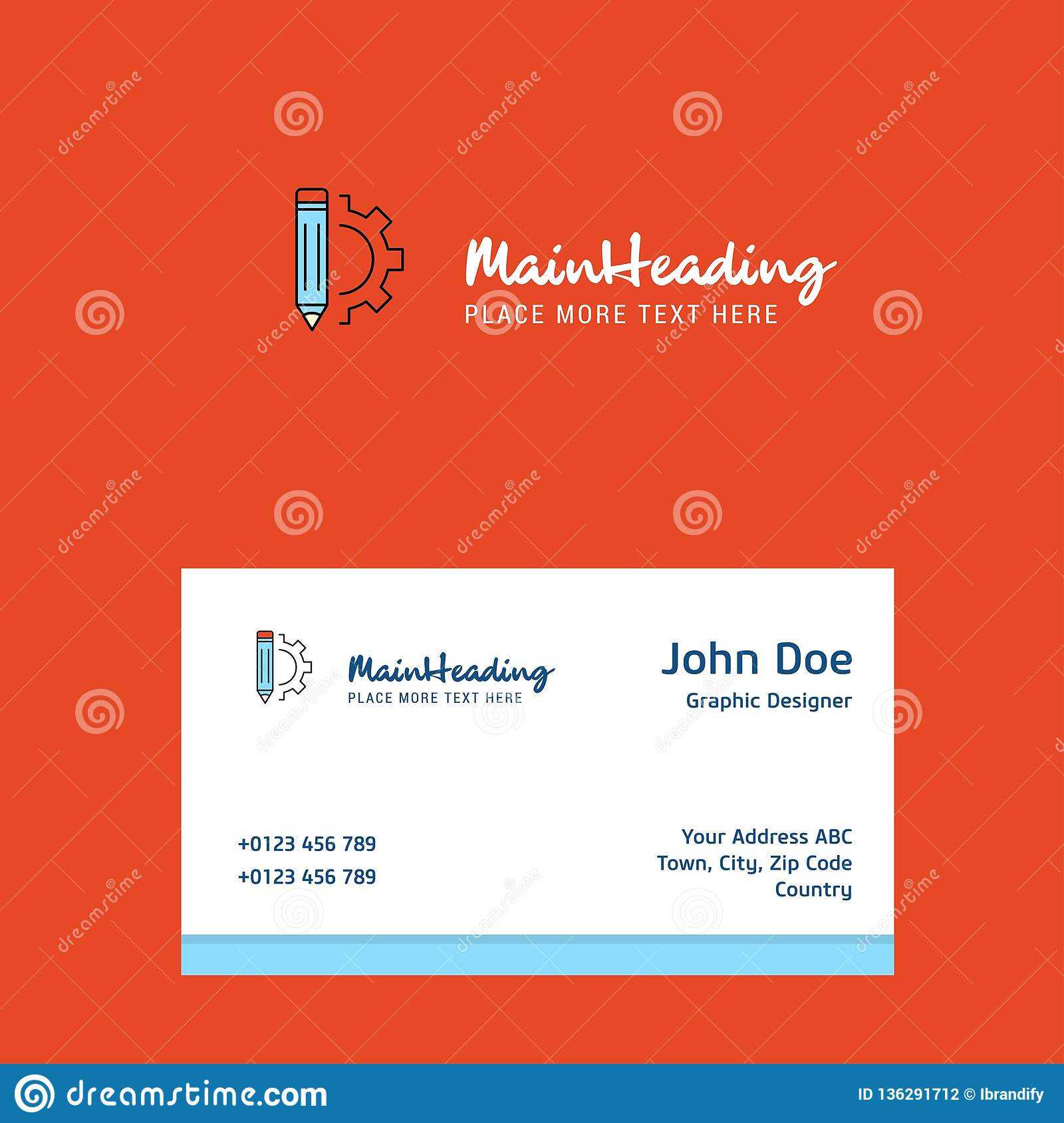 Pencil Logo Design With Business Card Template. Elegant Regarding Media Id Card Templates