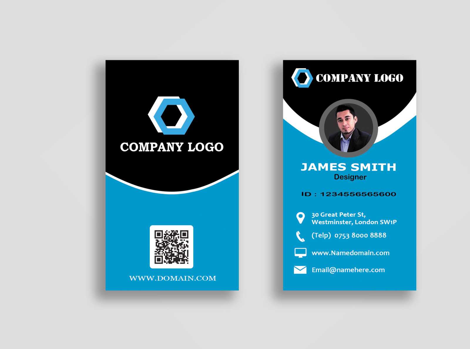 Personal Business Cards Templatepolah Design On Dribbble With Regard To Personal Identification Card Template