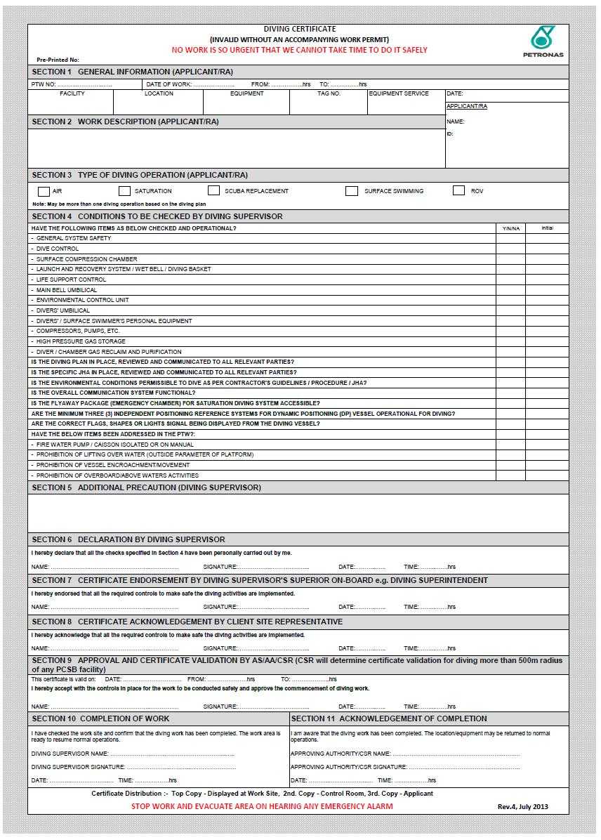 Petronas Carigali Permit To Work Procedure Petronas Carigali In Electrical Isolation Certificate Template