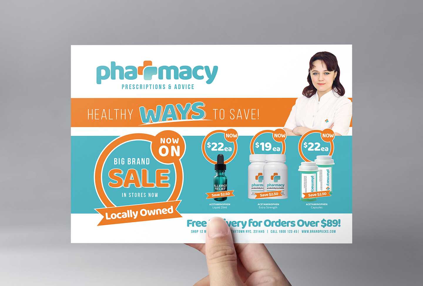Pharmacy Flyer Template – Psd, Ai & Vector – Brandpacks For Pharmacy Brochure Template Free